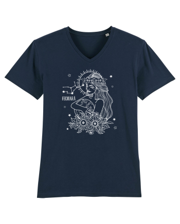 Zodiac Floral - Zodia Fecioară - pt culori inchise French Navy