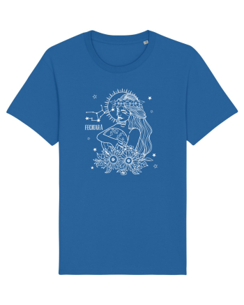 Zodiac Floral - Zodia Fecioară - pt culori inchise Royal Blue