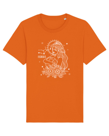 Zodiac Floral - Zodia Fecioară - pt culori inchise Bright Orange