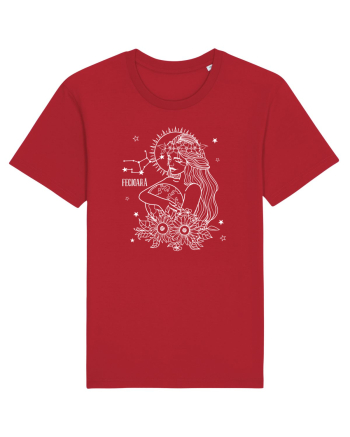 Zodiac Floral - Zodia Fecioară - pt culori inchise Red