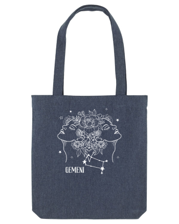 Zodiac Floral - Zodia Gemeni - pt culori inchise Midnight Blue
