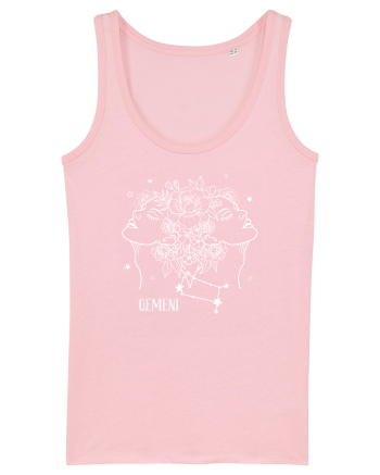 Zodiac Floral - Zodia Gemeni - pt culori inchise Cotton Pink