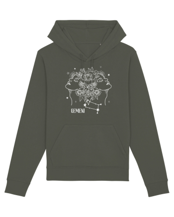 Zodiac Floral - Zodia Gemeni - pt culori inchise Khaki