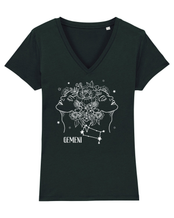 Zodiac Floral - Zodia Gemeni - pt culori inchise Black