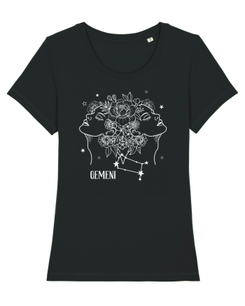 Zodiac Floral - Zodia Gemeni - pt culori inchise Black