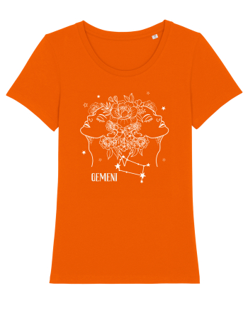 Zodiac Floral - Zodia Gemeni - pt culori inchise Bright Orange