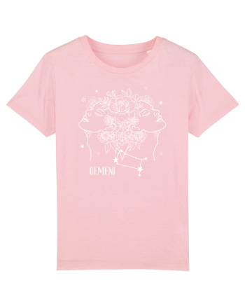 Zodiac Floral - Zodia Gemeni - pt culori inchise Cotton Pink