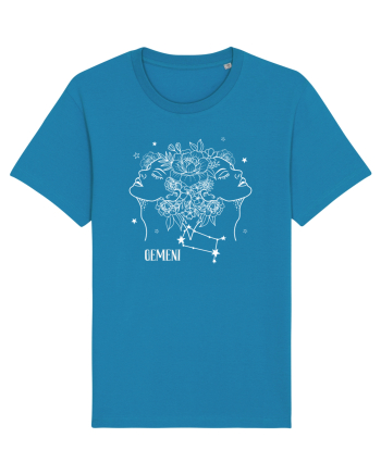 Zodiac Floral - Zodia Gemeni - pt culori inchise Azur