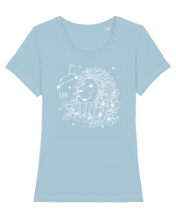 Zodiac Floral - Zodia Leu - pt culori inchise Sky Blue
