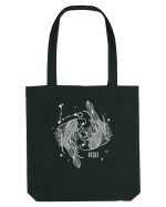 Zodiac Floral - Zodia Pești - pt culori inchise Sacoșă textilă