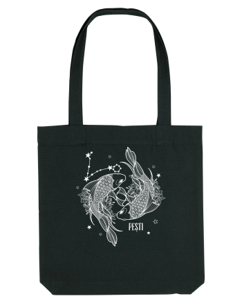 Zodiac Floral - Zodia Pești - pt culori inchise Black