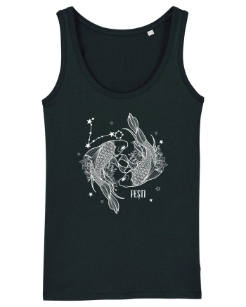 Zodiac Floral - Zodia Pești - pt culori inchise Black