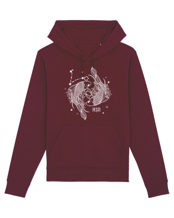 Zodiac Floral - Zodia Pești - pt culori inchise Burgundy