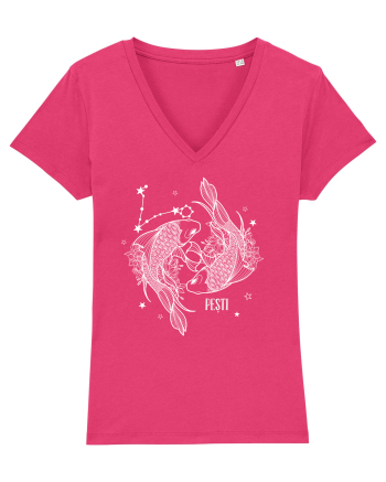 Zodiac Floral - Zodia Pești - pt culori inchise Raspberry