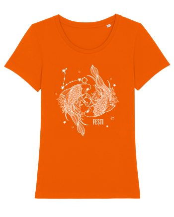 Zodiac Floral - Zodia Pești - pt culori inchise Bright Orange