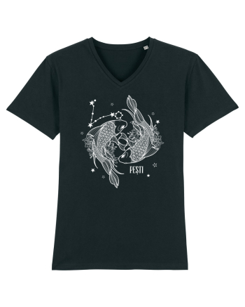 Zodiac Floral - Zodia Pești - pt culori inchise Black