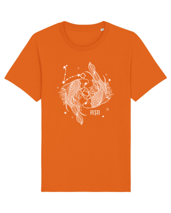 Zodiac Floral - Zodia Pești - pt culori inchise Bright Orange