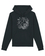 Zodiac Floral - Zodia Rac - pt culori inchise Hanorac Unisex Drummer