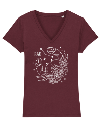 Zodiac Floral - Zodia Rac - pt culori inchise Burgundy