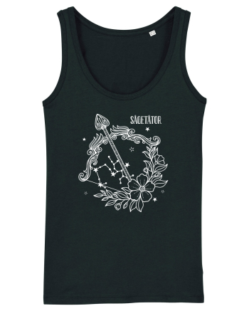 Zodiac Floral - Zodia Săgetător - pt culori inchise Black