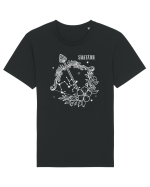 Zodiac Floral - Zodia Săgetător - pt culori inchise Tricou mânecă scurtă Unisex Rocker