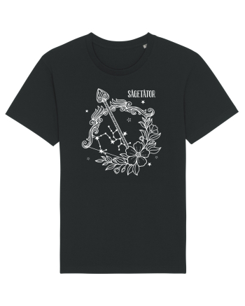 Zodiac Floral - Zodia Săgetător - pt culori inchise Black