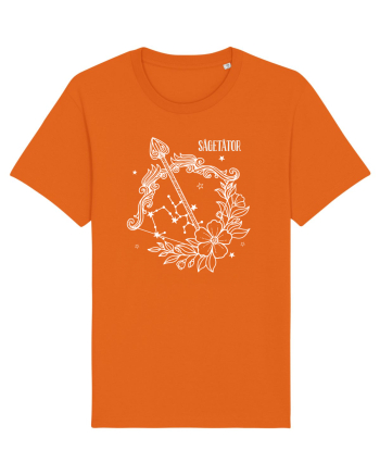 Zodiac Floral - Zodia Săgetător - pt culori inchise Bright Orange