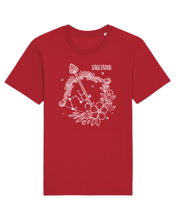 Zodiac Floral - Zodia Săgetător - pt culori inchise Red