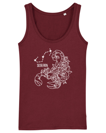 Zodiac Floral - Zodia Scorpion - pt culori inchise Burgundy