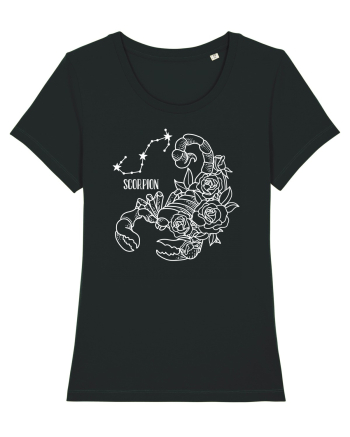 Zodiac Floral - Zodia Scorpion - pt culori inchise Black