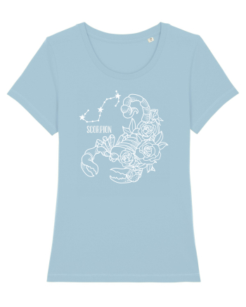 Zodiac Floral - Zodia Scorpion - pt culori inchise Sky Blue