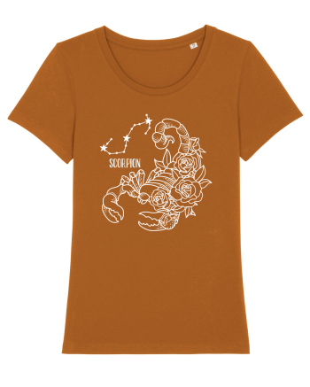 Zodiac Floral - Zodia Scorpion - pt culori inchise Roasted Orange