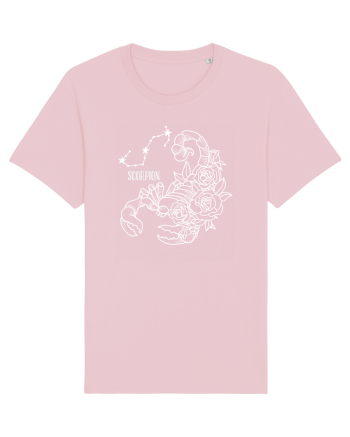 Zodiac Floral - Zodia Scorpion - pt culori inchise Cotton Pink