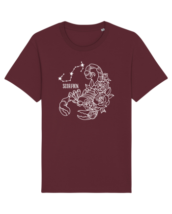 Zodiac Floral - Zodia Scorpion - pt culori inchise Burgundy
