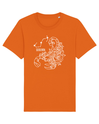 Zodiac Floral - Zodia Scorpion - pt culori inchise Bright Orange