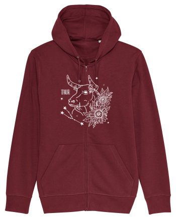 Zodiac Floral - Zodia Taur - pt culori inchise Burgundy