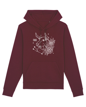 Zodiac Floral - Zodia Taur - pt culori inchise Burgundy