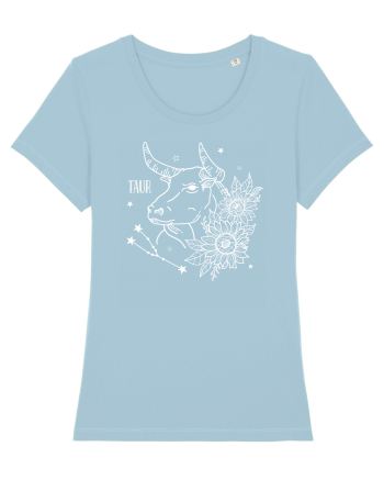 Zodiac Floral - Zodia Taur - pt culori inchise Sky Blue