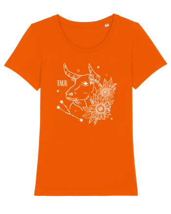 Zodiac Floral - Zodia Taur - pt culori inchise Bright Orange