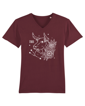 Zodiac Floral - Zodia Taur - pt culori inchise Burgundy
