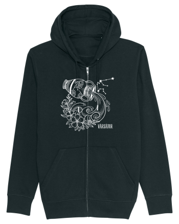 Zodiac Floral - Zodia Vărsător - pt culori inchise Black