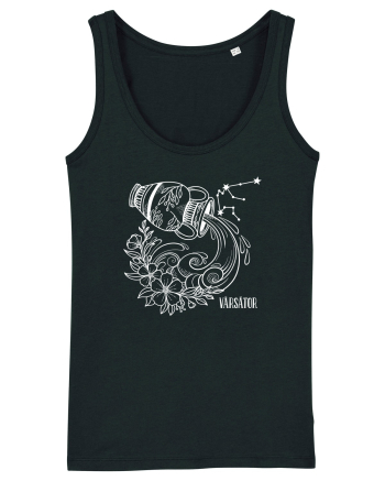 Zodiac Floral - Zodia Vărsător - pt culori inchise Black