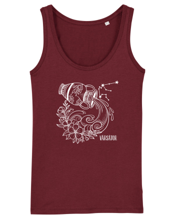 Zodiac Floral - Zodia Vărsător - pt culori inchise Burgundy