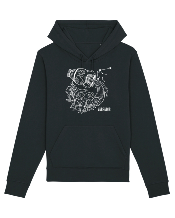 Zodiac Floral - Zodia Vărsător - pt culori inchise Black