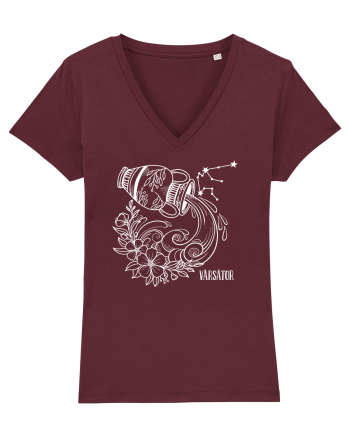 Zodiac Floral - Zodia Vărsător - pt culori inchise Burgundy