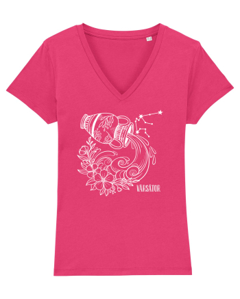Zodiac Floral - Zodia Vărsător - pt culori inchise Raspberry
