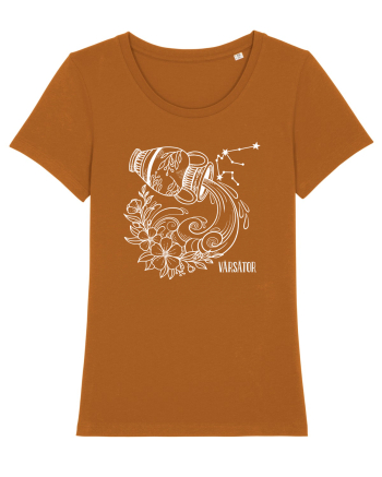 Zodiac Floral - Zodia Vărsător - pt culori inchise Roasted Orange