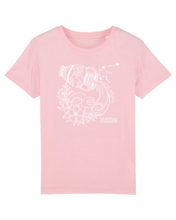 Zodiac Floral - Zodia Vărsător - pt culori inchise Cotton Pink