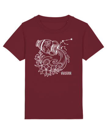 Zodiac Floral - Zodia Vărsător - pt culori inchise Burgundy