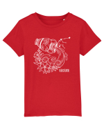Zodiac Floral - Zodia Vărsător - pt culori inchise Tricou mânecă scurtă  Copii Mini Creator